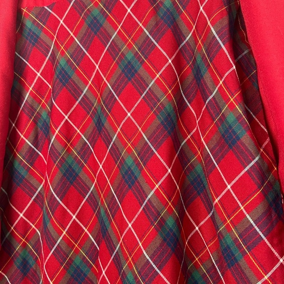 Disney Mickey & Minnie Mouse Mistletoe Plaid Red Puff Sleeve Nightgown Girls 7/8 - Picture 2 of 8